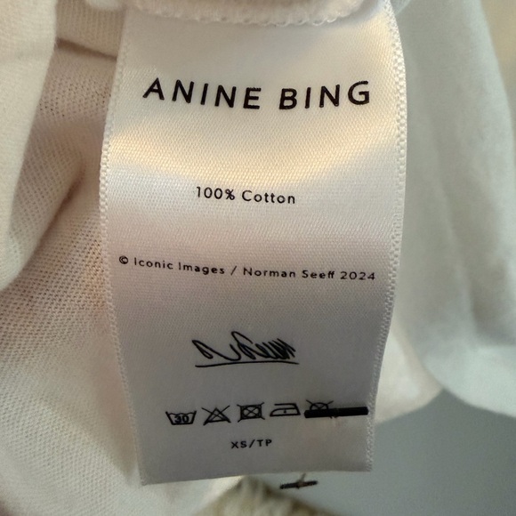 ANINE BING Avi Graphic Tee Mick Jagger.  Women’s size XS. - Picture 7 of 8